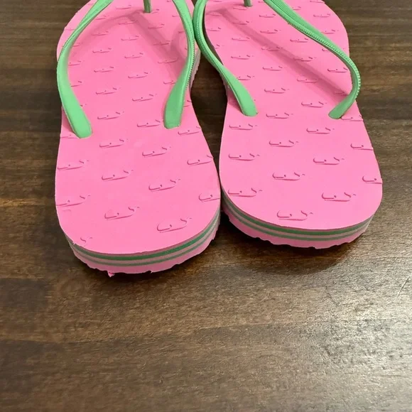 Vineyard Vines Pink and Green Flip Flops - Picture 4 of 6